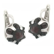 Серьги из серебра с гранатами Happy Garnets g2033 2010 г инфо 11005r.
