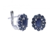 Серьги, серебро 925, сапфир 003 01 21spk-00462 2010 г инфо 11026r.