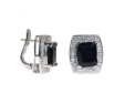Серьги, серебро 925 сапфир DC,циркон 003 01 21spk-00223 2010 г инфо 11039r.