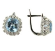 Серьги с бриллиантом и топазом KE05-52555-76S-W 2009 г инфо 11052r.