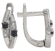Серьги с бриллиантом и сапфиром ERIN1446-55DQ-W 2010 г инфо 11462r.