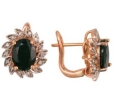 Серьги с бриллиантом и сапфиром KE05-35818-55KL-R 2009 г инфо 11470r.