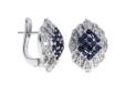Серьги, серебро 925, сапфир, циркон 003 01 21sk-00563 2010 г инфо 11525r.